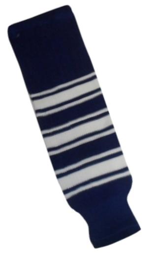 DoGree Hockey Toronto Knit Hockey Socks, 28-Inch, Blue/White