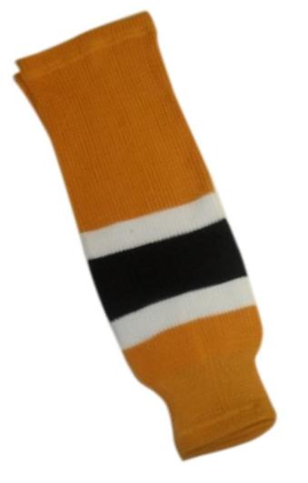 DoGree Hockey Boston Bruins Knit Hockey Socks, Gold/White/Black, Youth/20-Inch