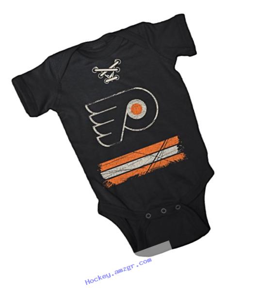 NHL Philadelphia Flyers Beeler Vintage Infant Jersey Creeper, 6-Months, Black