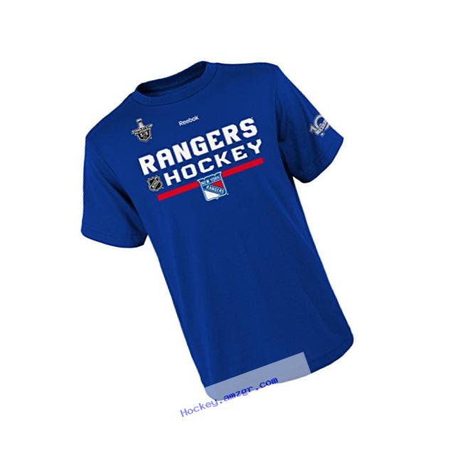 NHL New York Rangers Youth Boys 8-20 -SC Playoff Center Ice Authentic Short Sleevetee, Royal, Small (8)