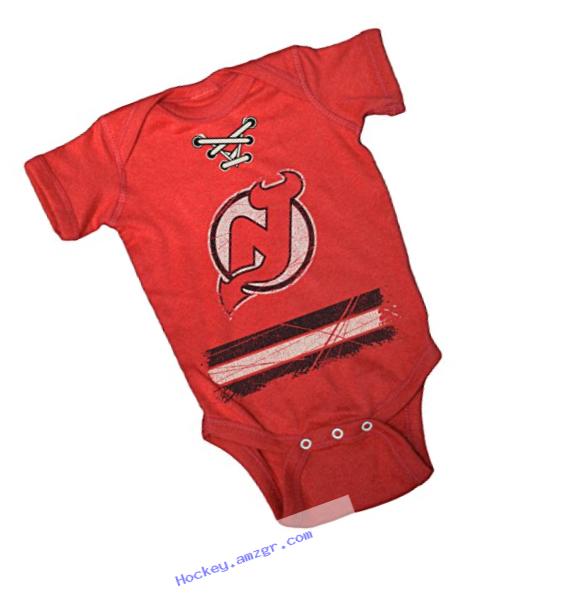 NHL New Jersey Devils Beeler Vintage Infant Jersey Creeper, Newborn, Red