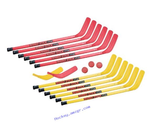 Champion Sports Rhino Stick Elementary Hockey Set (Red/Yellow, 36-Inch)